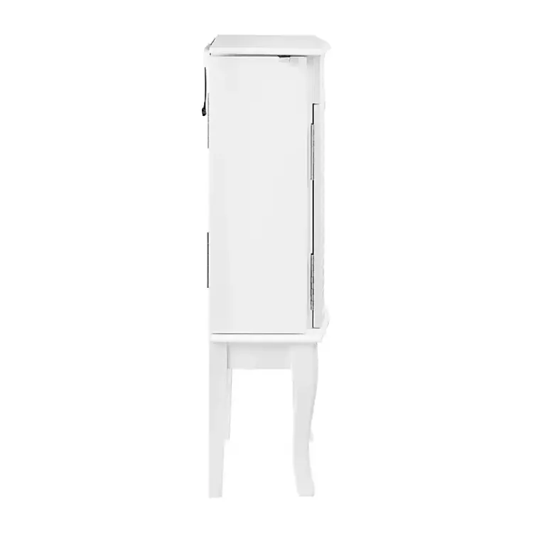 Kirklands Home Wood 4-Drawer Elena Jewelry Armoire White Clearance