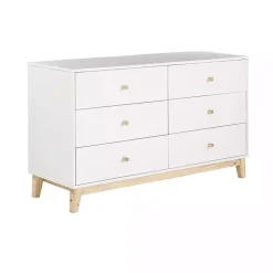 Kirklands Home Wood 6-Drawer Footed Dresser White Sale