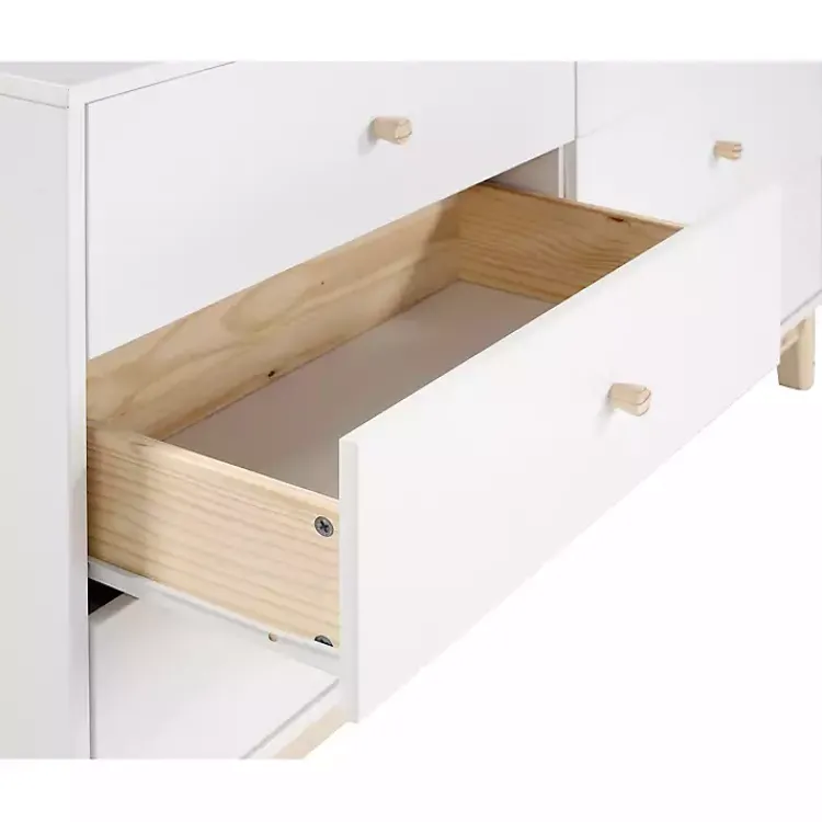 Kirklands Home Wood 6-Drawer Footed Dresser White Sale