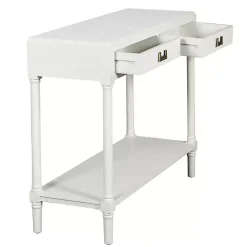 Kirklands Home Wood 2-Drawer Layla Console Table White