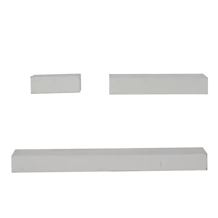 Kirklands Home Wood Floating Shelves, Set of 3 White Clearance