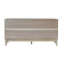 Kirklands Home Wood Geometric 4-Door Cabinet White Hot