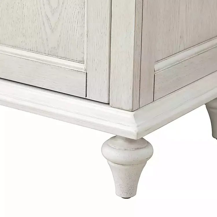 Kirklands Home Wood Glass Door Sideboard Cabinet White Hot