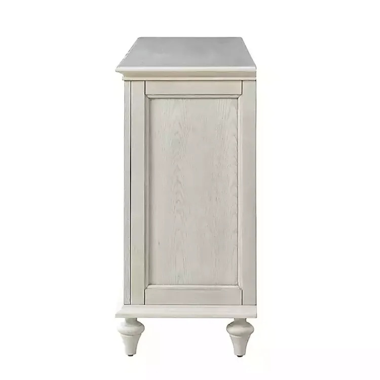 Kirklands Home Wood Glass Door Sideboard Cabinet White Hot