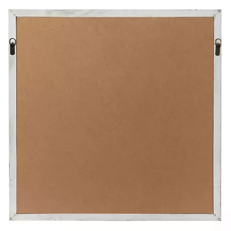 Kirklands Home White Wood Lattice Overlay Mirror Hot