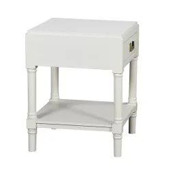 Kirklands Home Wood Layla Accent Table White Outlet