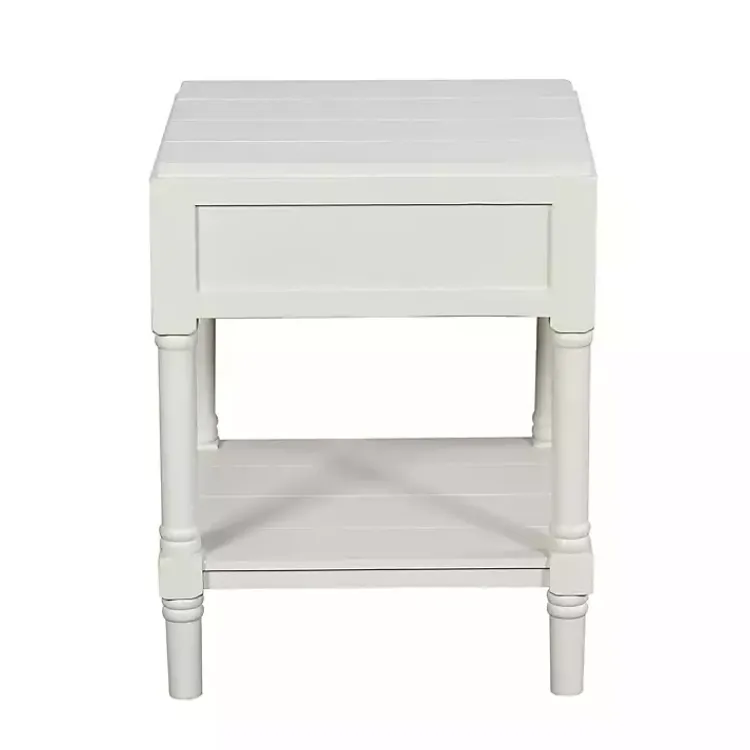Kirklands Home Wood Layla Accent Table White Outlet