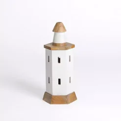 Statues & Figurines>Kirklands Home White Wood Lighthouse Statue, 16 in.