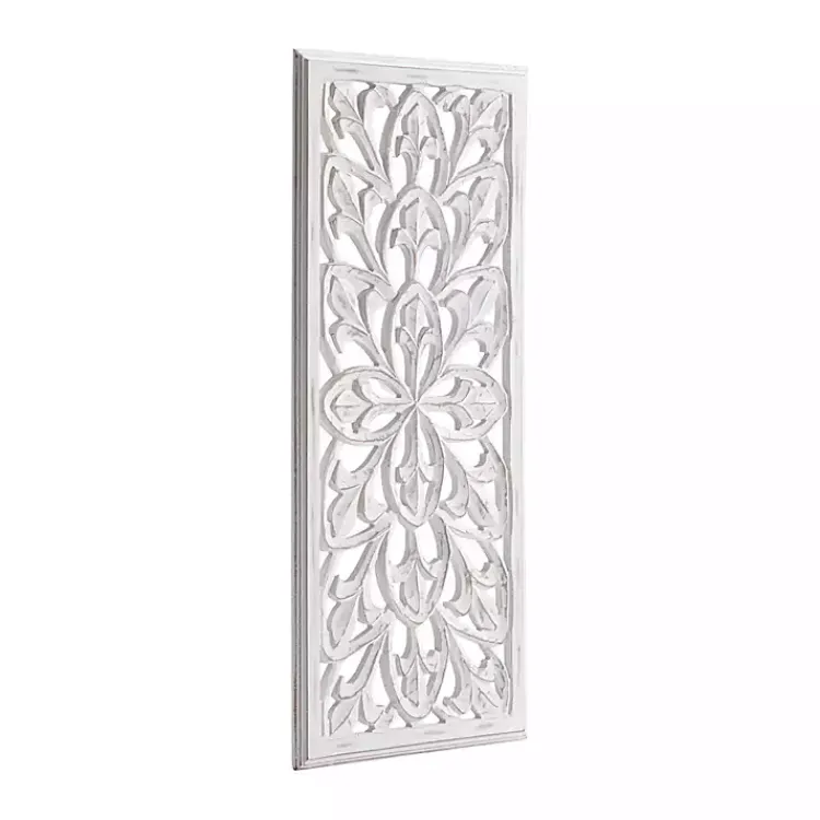 Kirklands Home Wood Medallion August Wall Plaque White Hot