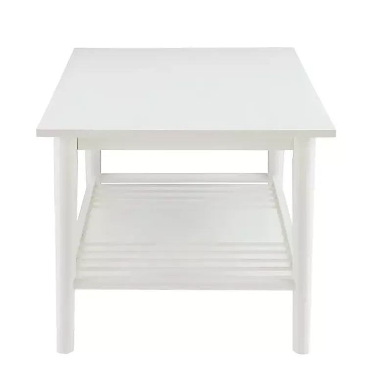 Kirklands Home White Wood Midcentury Coffee Table Sale