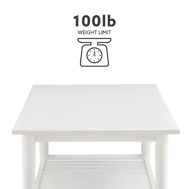Kirklands Home White Wood Midcentury Coffee Table Sale