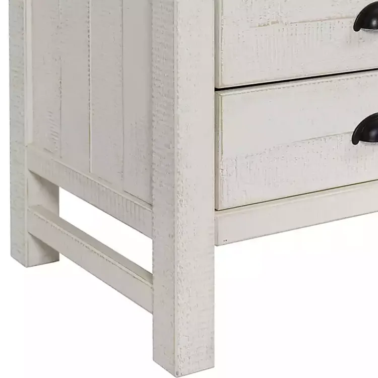 Kirklands Home Wood Open Shelf Nightstand White Discount