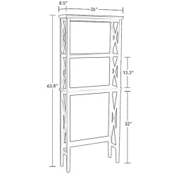 Kirklands Home Wood Over-Toilet 3-Tier Shelf White Clearance