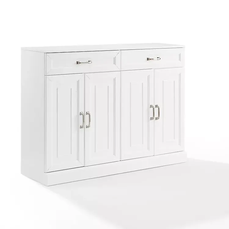 Kirklands Home Wood Panel 4-Door Cabinet White Discount