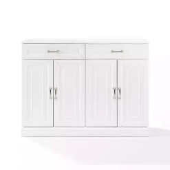Kirklands Home Wood Panel 4-Door Cabinet White Discount
