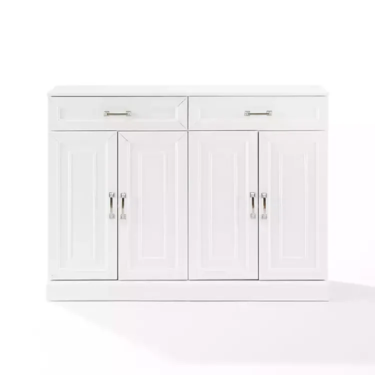 Kirklands Home Wood Panel 4-Door Cabinet White Discount