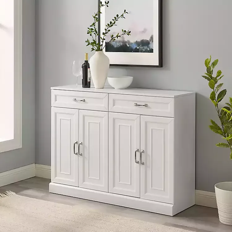 Kirklands Home Wood Panel 4-Door Cabinet White Discount