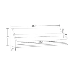 Kirklands Home White Wood Rack Wall Bookshelves, Set of 2 Sale