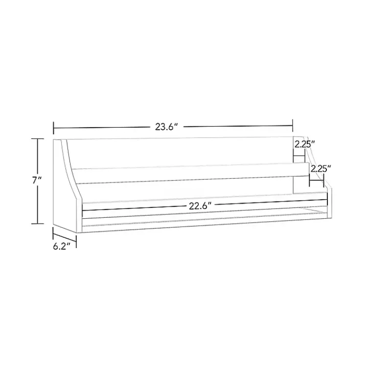 Kirklands Home White Wood Rack Wall Bookshelves, Set of 2 Sale
