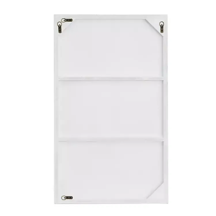 Kirklands Home White Wood Rectangular Wall Mirror, 24x40 in. Clearance