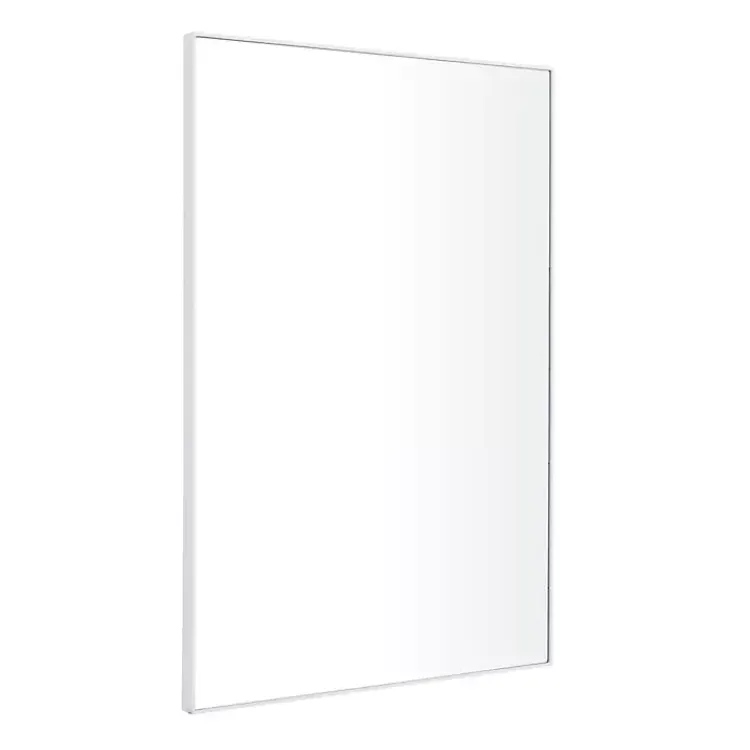 Kirklands Home White Wood Rectangular Wall Mirror, 24x36 in. Sale