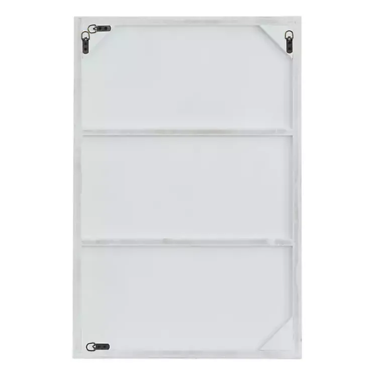 Kirklands Home White Wood Rectangular Wall Mirror, 24x36 in. Sale