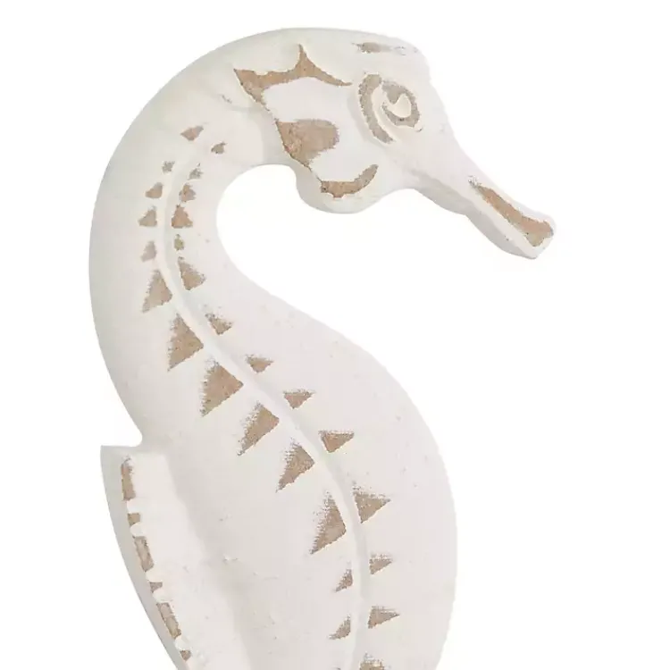 Statues & Figurines>Kirklands Home White Wood Sea Creature Statues, Set of 3