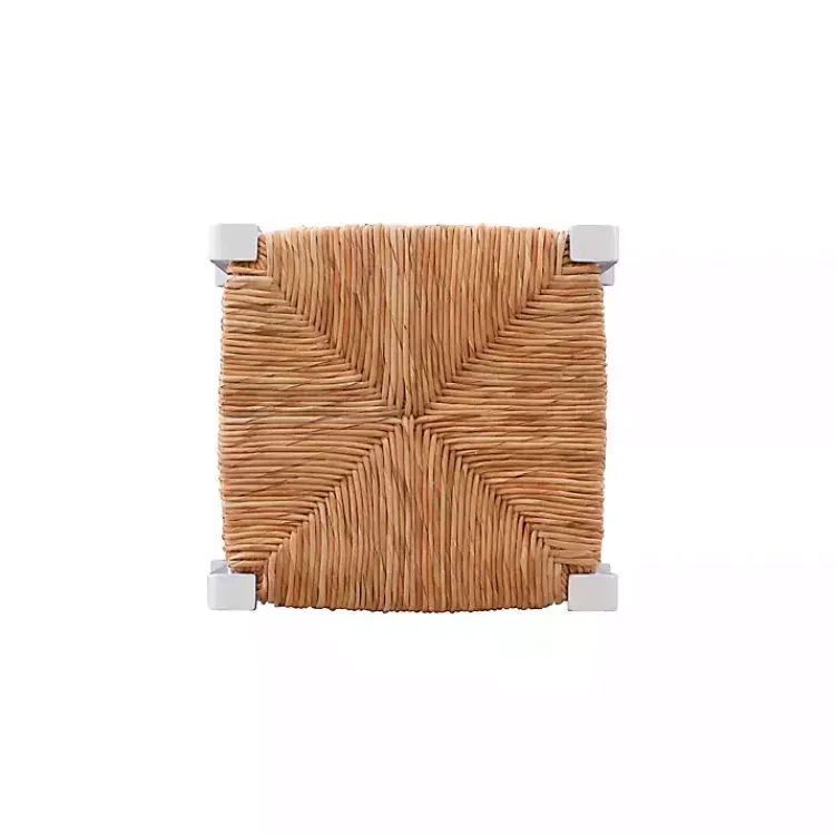 Kirklands Home White Wood Seagrass Backless 2-pc. Bar Stool Set Tan Discount