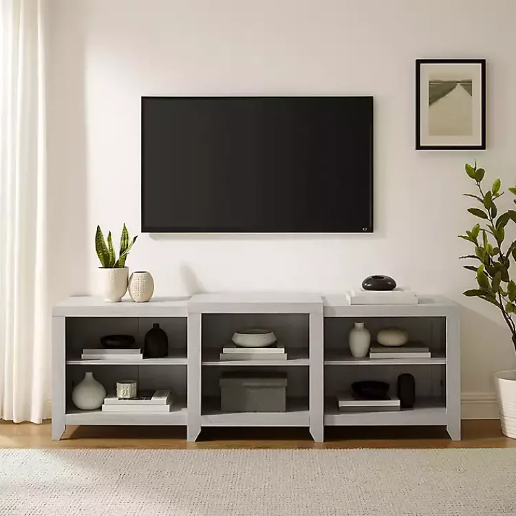 Kirklands Home Wood 6-Shelf Media Cabinet White Sale