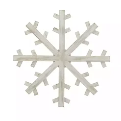 Christmas Art & Wall Decor>Kirklands Home Wood Snowflake Wall Plaque, 20 in. White