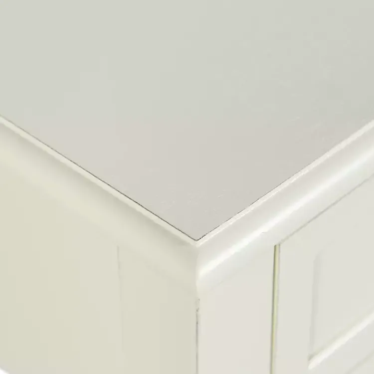 Kirklands Home Wood Square Hampton Accent Table White New