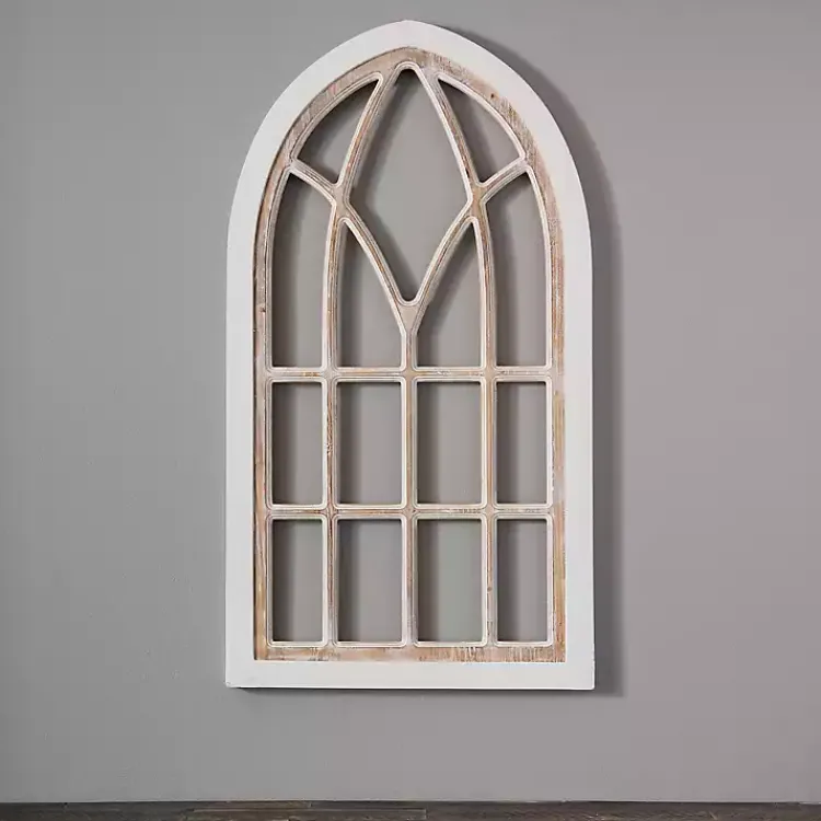 Kirklands Home Wood Sydney Arch Wall Plaque White Discount