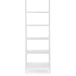 Kirklands Home Wood 5-Tier Ladder Bookshelf White