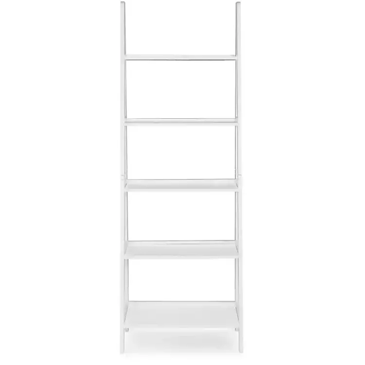Kirklands Home Wood 5-Tier Ladder Bookshelf White