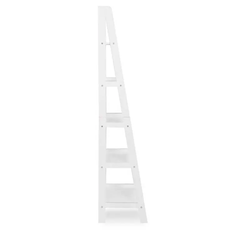 Kirklands Home Wood 5-Tier Ladder Bookshelf White