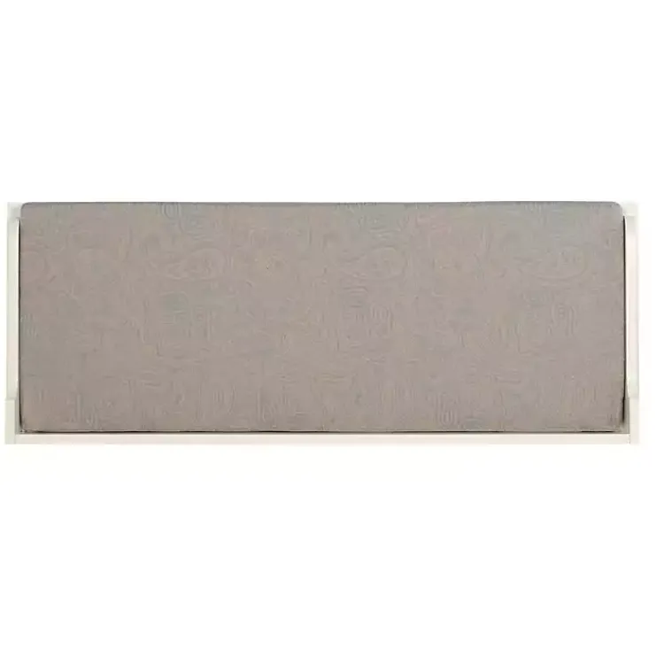 Kirklands Home White Wood Upholstered Storage Bench Hot