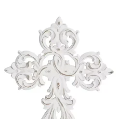 Kirklands Home Wood Wall Cross Wall Plaques, Set of 3 White Outlet