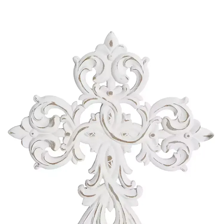 Kirklands Home Wood Wall Cross Wall Plaques, Set of 3 White Outlet