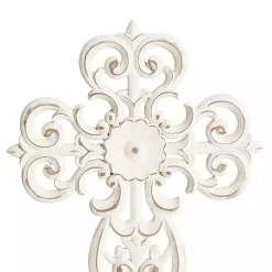 Kirklands Home Wood Wall Cross Wall Plaques, Set of 3 White Outlet