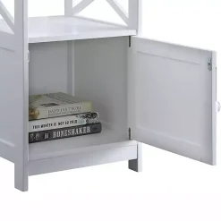 Kirklands Home Wood X Sides Storage Accent Table White Online