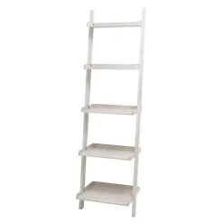 Kirklands Home Wooden Leaning Shelf White