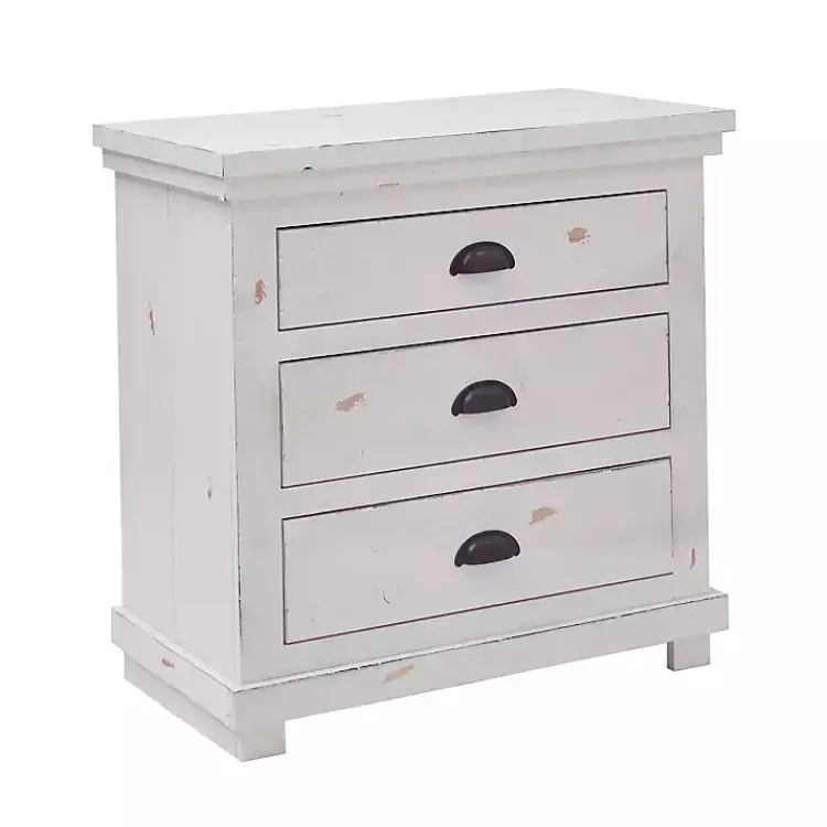 Kirklands Home Wooden Willow Nightstand White