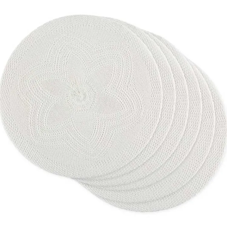Kirklands Home Woven Round Placemats, Set of 6 White Online