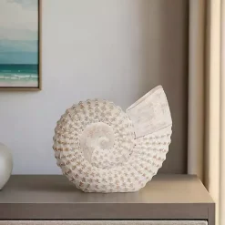 Statues & Figurines>Kirklands Home Woven Seashell Statue White