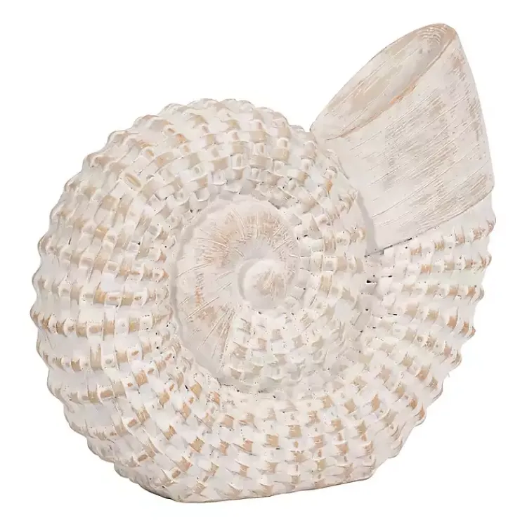 Statues & Figurines>Kirklands Home Woven Seashell Statue White