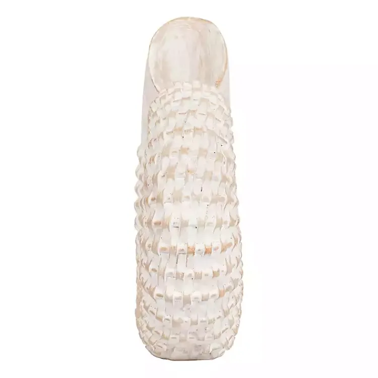 Statues & Figurines>Kirklands Home Woven Seashell Statue White