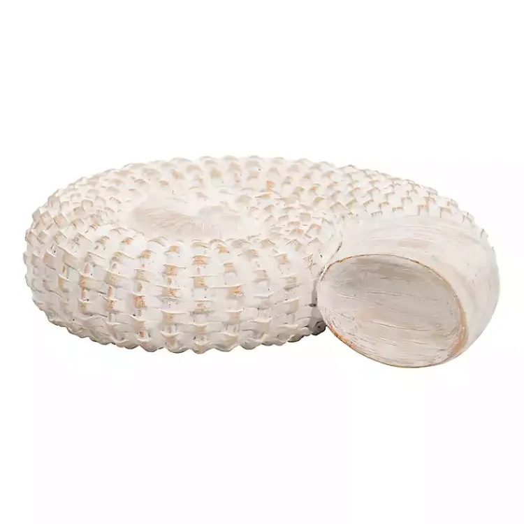 Statues & Figurines>Kirklands Home Woven Seashell Statue White