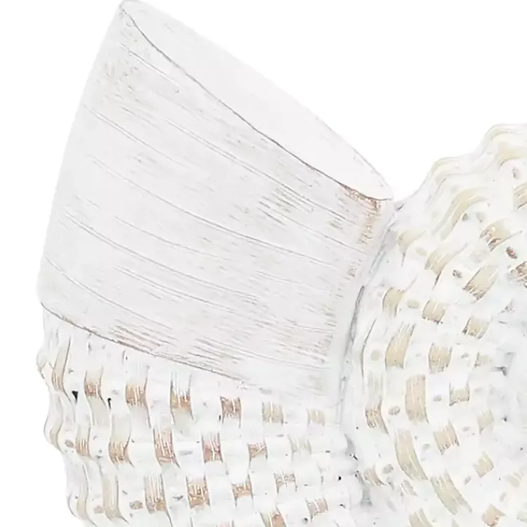 Statues & Figurines>Kirklands Home Woven Seashell Statue White