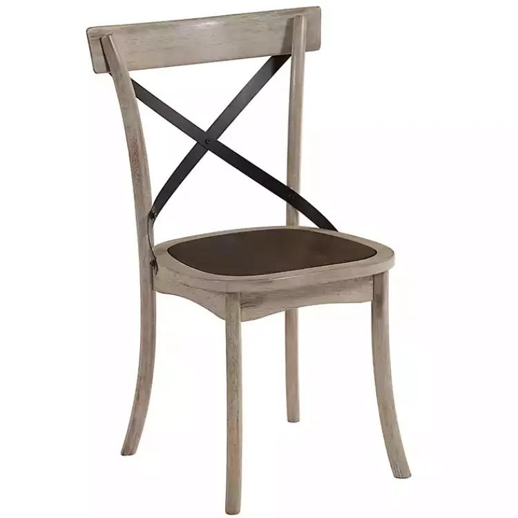 Kirklands Home White X-Back Wooden Dining Chairs, Set of 2 Sale