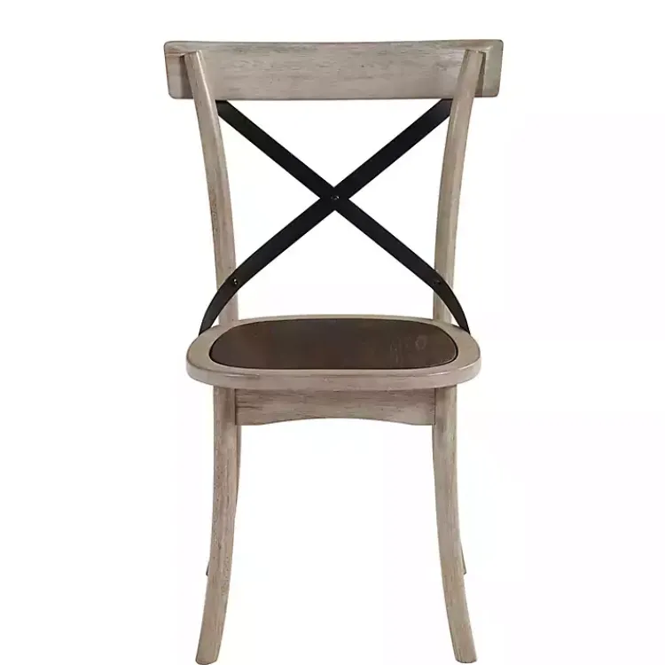 Kirklands Home White X-Back Wooden Dining Chairs, Set of 2 Sale